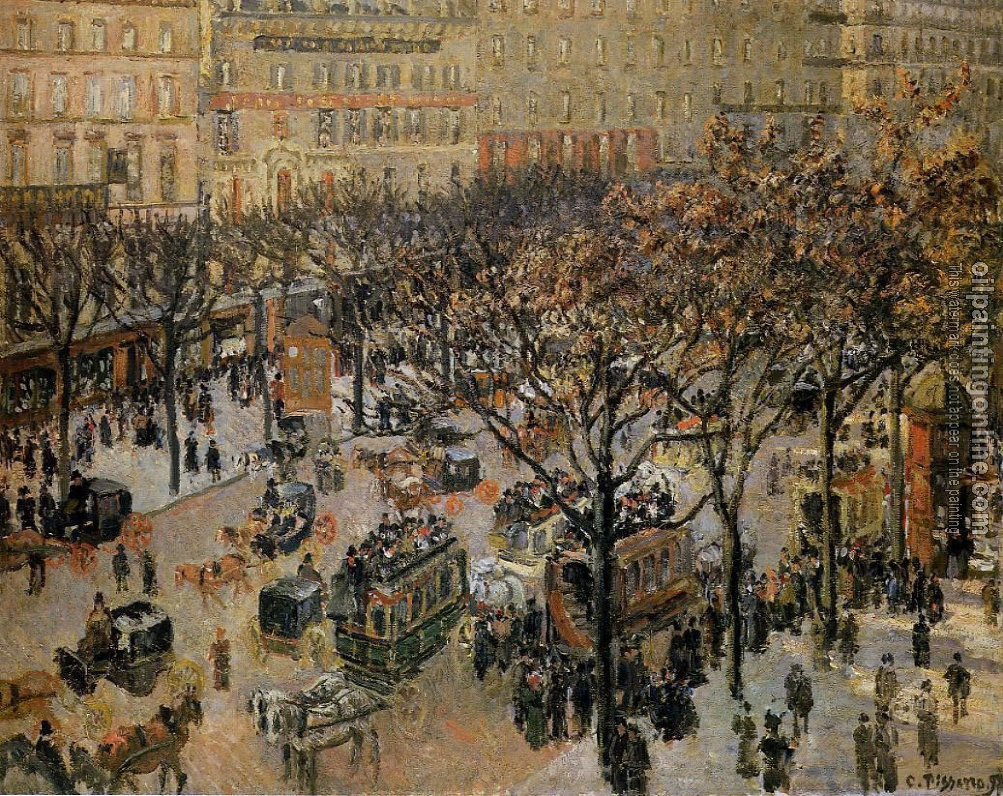 Pissarro, Camille - Boulevard des Italiens, Morning, Sunlight